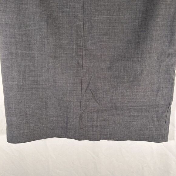 Banana Republic Skirt Women's 12P Petite Grey Woven in Italy Side Zip Work - Picture 3 of 10